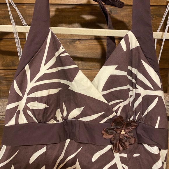 Halter Floral Print Party Dress Size Medium - Picture 2 of 8